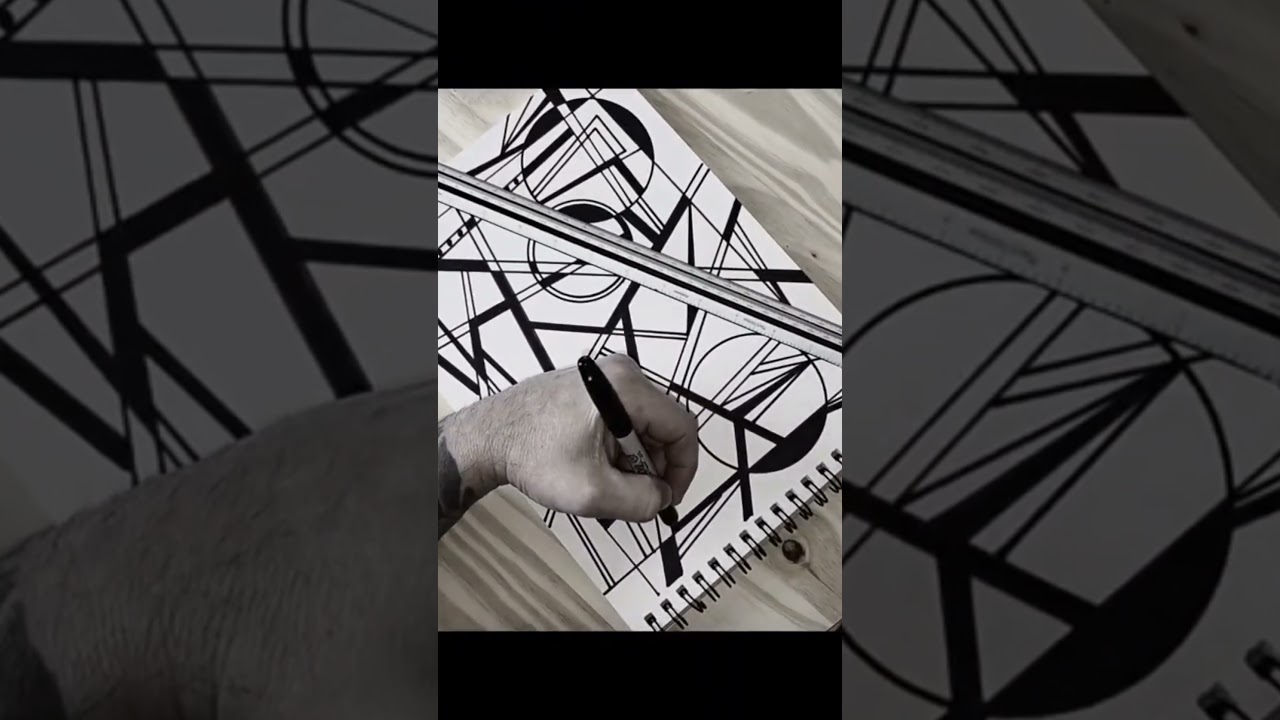 Geometric Shapes / Black & White Abstract Art: Tutorial Guide #abstractartist #art