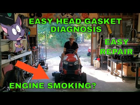 Smoking Lawn Mower Briggs and Stratton Head Gasket Diagnosis and Repair Easy DIY