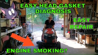 Smoking Lawn Mower Briggs and Stratton Head Gasket Diagnosis and Repair Easy DIY