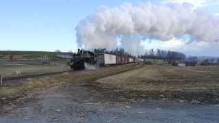 preview picture of video 'Strasburg Rail Road Steam freight 2014'