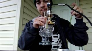 Dab&#39;s outside with the hillside glass attached to the e-nail!!!