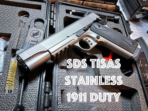 SDS Tisas Duty 1911A1 Stainless Steel 45 ACP Pistol Shooting Video