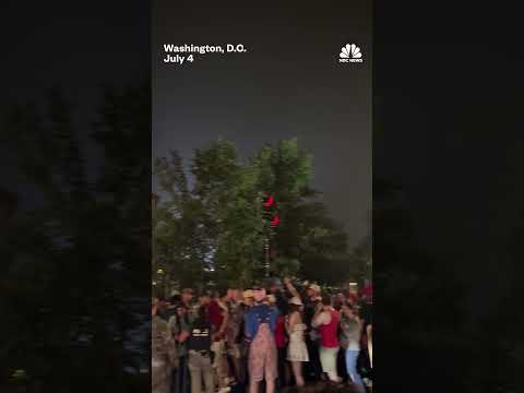 Crowds gather at entrance to 'Salute to America 250'