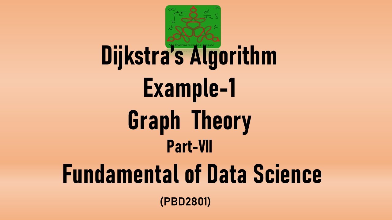 Dijkstra's algorithm (Example) | Graph Theory | MSc Big Data Analytics