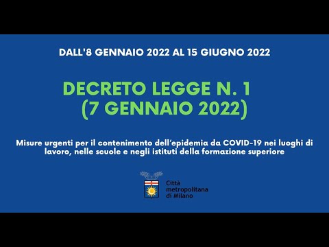 Decreto Obbligo vaccinale 7 gennaio 2022