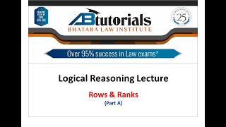 Rows & Ranks (Part A) - Logical Reasoning Lecture 