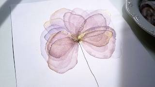 How to Paint Super Layered Transparent Flowers in Abstract Watercolor
