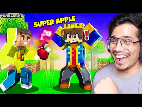 Minecraft But Youtubers are OP APPLE !!!