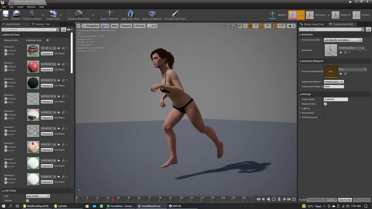 Female Base characterRig 3D Model