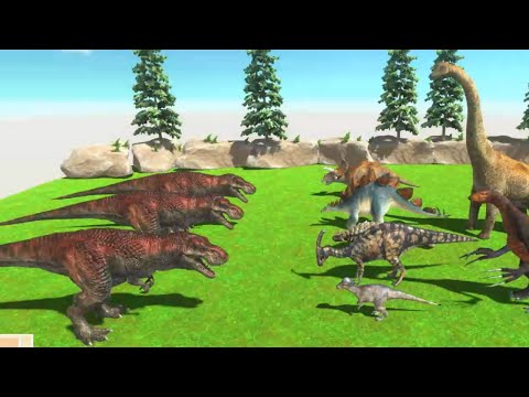 3X T-REX VS  EVERY UNIT | Animal Revolt Battle Simulator