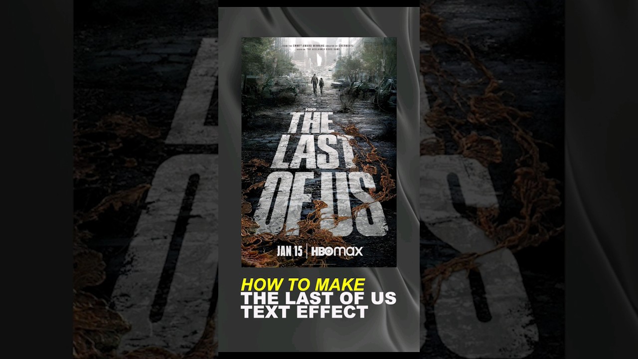 How to make the text effect of The Last of Us series poster in Photoshop #shorts #thelastofus