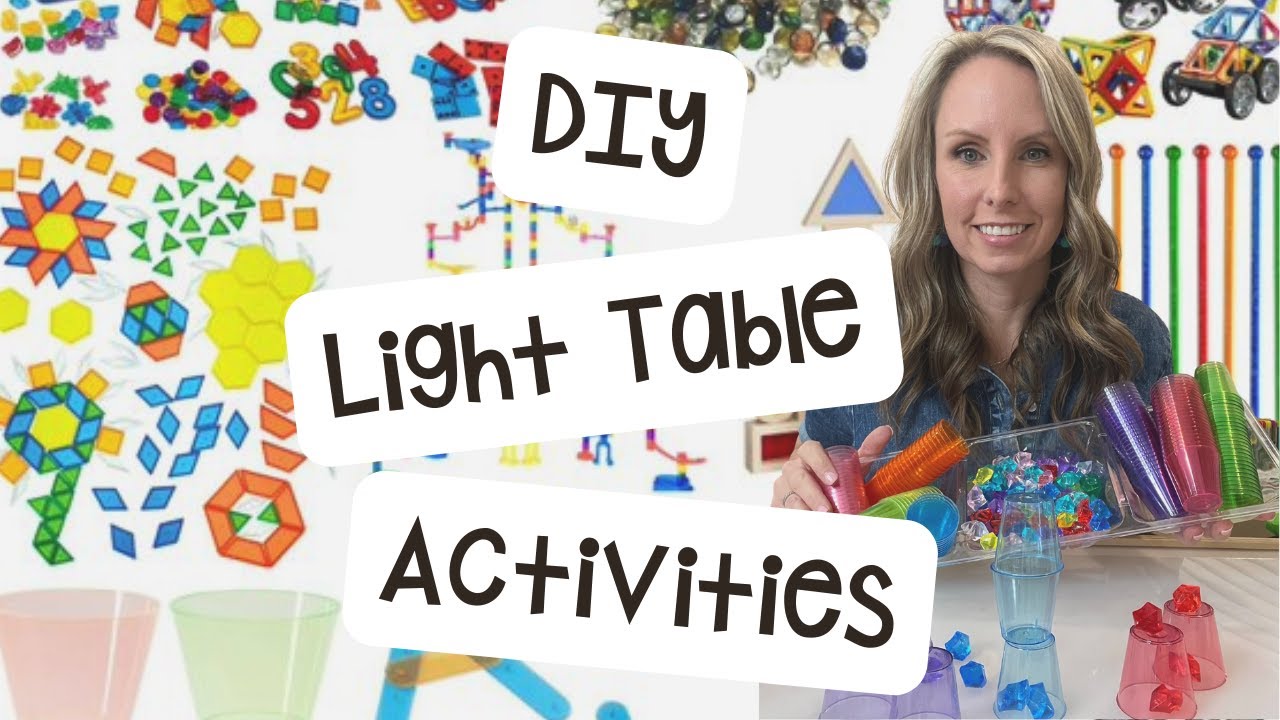 DIY Light Table Activities for Preschool, Pre-k, or Kindergarten