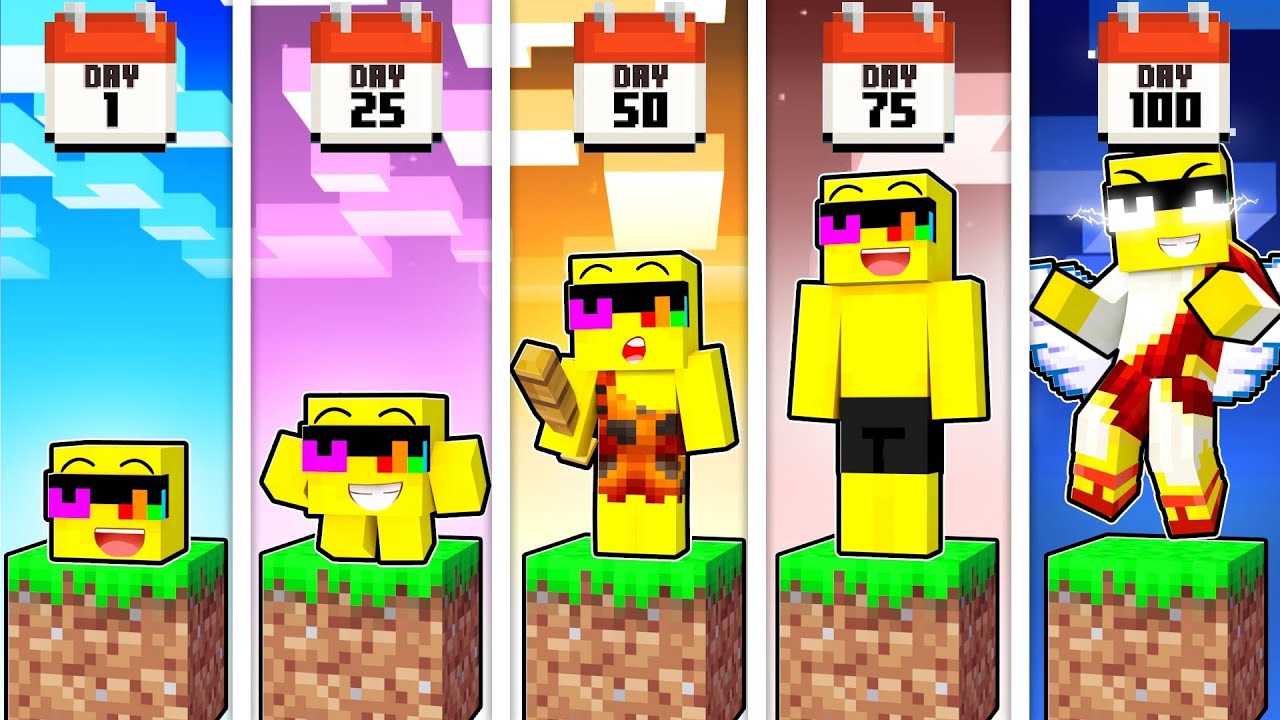 EVOLVING on ONE Block in Minecraft!