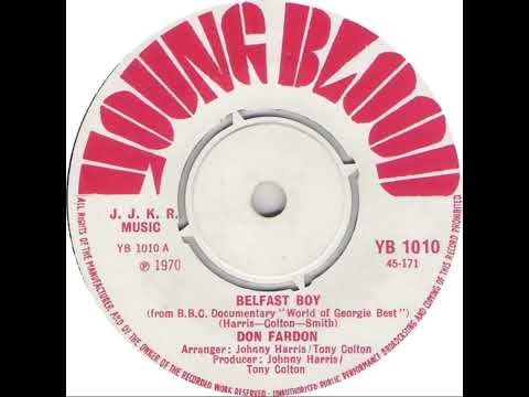UK New Entry 1970 (78) Don Fardon - Belfast Boy