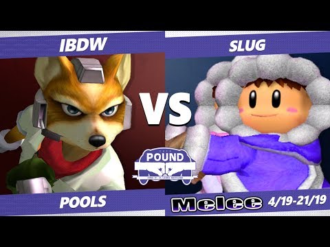 Pound 2019 SSBM - ACE IBDW (Fox) VS  Slug (Ice Climbers) Smash Melee Pools