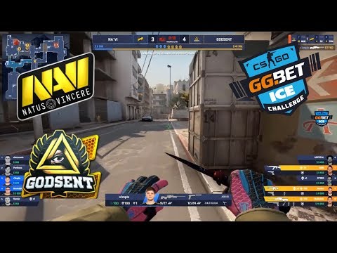 New NaVi First Game vs Godsent - ICE Challenge - CSGO
