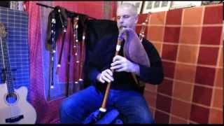 Paul James of Blowzabella playing the tune 'Falco' on border bagpipes