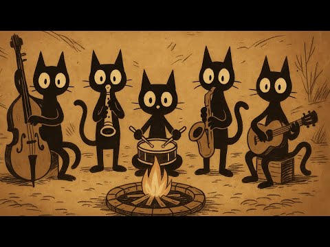 Black Cats by the Bonfire: Deep Bass Jazz for Calm & Creative Work