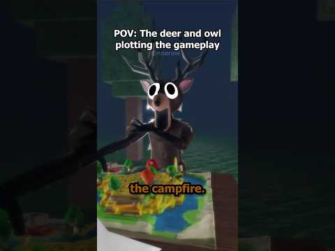 The deer and owl before the game starts: #99nightintheforest  #robloxanimation