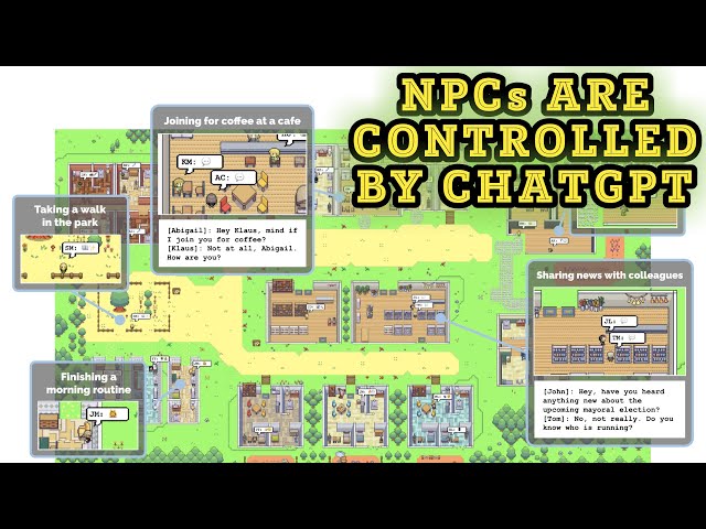 1st ChatGPT Powered NPCs Having SandBox RPG Game Smallville: Generative Agents Interactive Simulacra