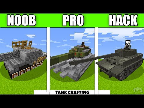 Minecraft Battle : TANK CRAFTING CHALLENGE - NOOB vs PRO vs HACKER Animation