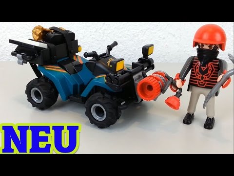 Playmobil Crooks Quad with Cable Winch 6879 unpack seratus1 New 2016