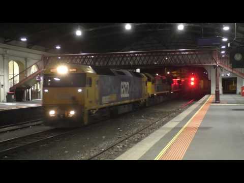 Errie Ballarat Train Station and a freight train.