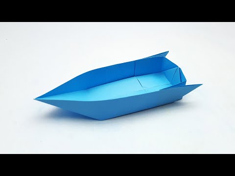 How to Make a Paper Boat that Floats on Water | Origami Speed Boat Making Ideas | Origami Canoe