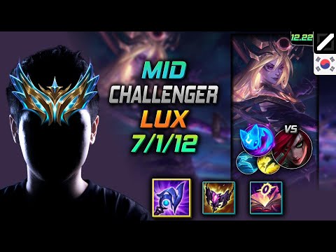 Challenger Mid Lux Build Luden's Tempest Summon Aery - Lux Mid vs Katarina - LOL KR 12.22