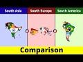 South Asia Vs South Europe Vs South America South America Vs South Europe Comparison Data Duck