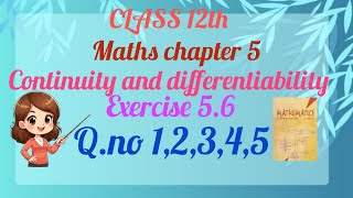 Download Lagu class 12th maths exercise 5.6 question number 1,2,3,4,5 Thumbnail