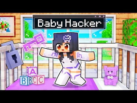 Playing As a Baby HACKER In Minecraft