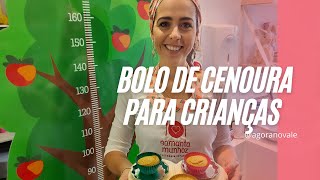Bolo de cenoura para crianças