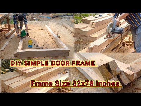 How to make a simple door frame || Diy wooden door frame ||darwaje chaukhat banane ka best tarika