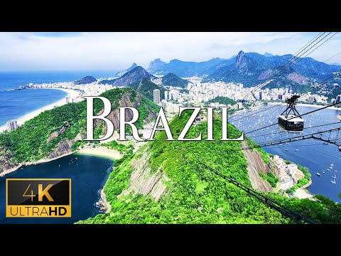 FLYING OVER BRAZIL (4K Video UHD) - Peaceful Music With Beautiful Nature Video For Daily Relaxation
