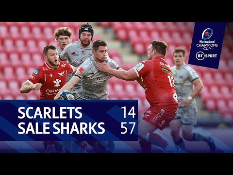 Scarlets vs Sale Sharks (14-57) | Superb Sharks Set Up La Rochelle Clash | Champions Cup Highlights