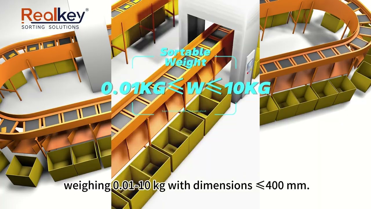 Realkey Split Tray Sorter--- Efficient Sorting Solution for Small/Medium Items  #logistics  #sorter
