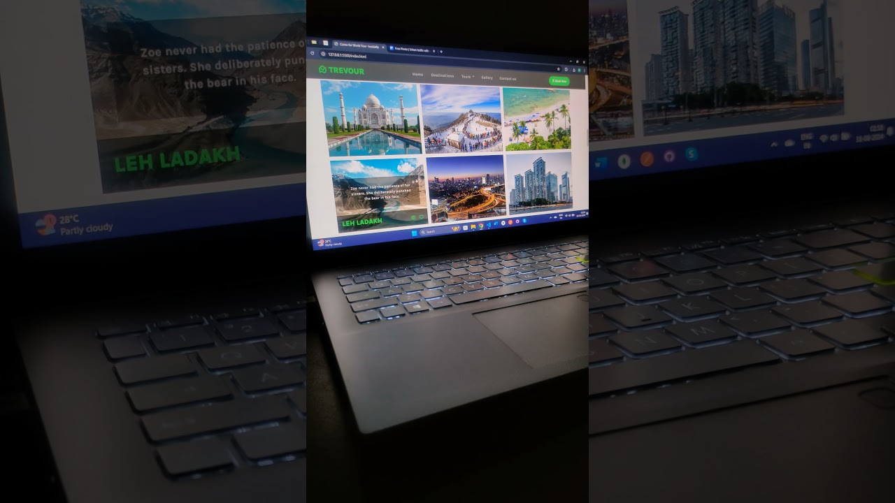 making a tourism website design - code by lostdaffy #shorts #viral #html #css #javascript