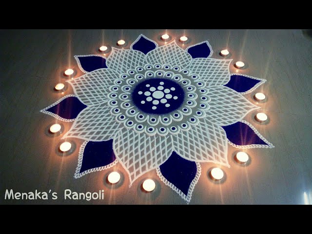 Sankranthi diya rangoli design