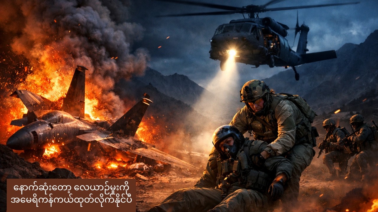 နောက်ဆုံးတော့ လေယာဉ်မှုးကို အမေရိကန်ကယ်ထုတ်လိုက်နိုင်ပီ