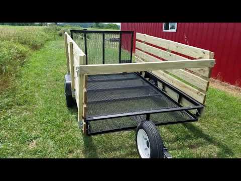 Adding Wood Stake Walls to the Outside of a Cheap Utility Trailer - no welder needed
