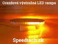 Mini LED rampa - oranžová / 48x LED / 10-30V / ECE R65,R10 / pevná montáž (293x170x30mm) - Video Youtube