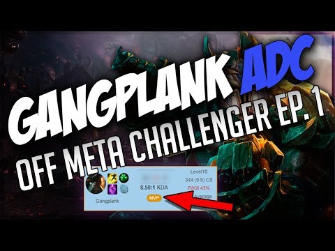 BOT LANE PIRATE CARRY!! AD GANGPLANK BOT LANE - Off Meta Challenger #1