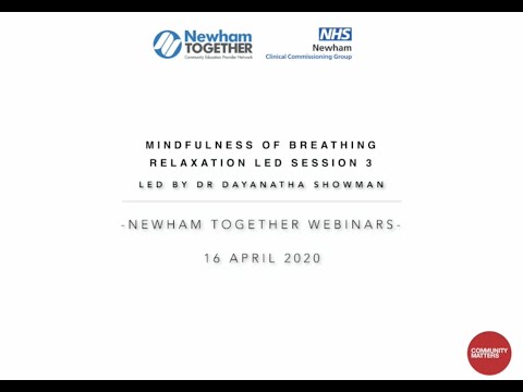 Mindfulness of Breathing Relaxation Led Online Session – 16 Apr 20