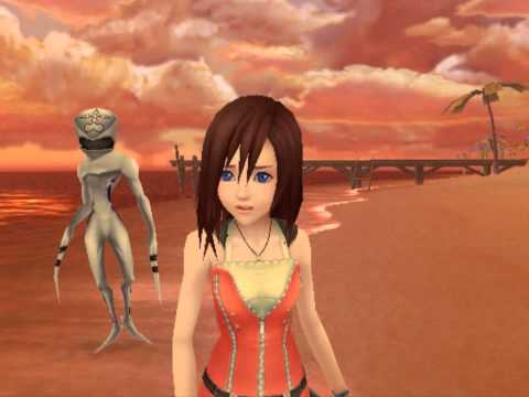 Kingdom Hearts II, English cutscene: 357 - Axel Closes in on Kairi - HD 720p