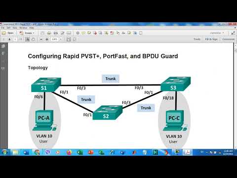 Lab - Configuring Rapid PVST, PortFast, and BPDU Guard