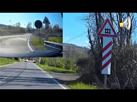 Dal passaggio a livello SP 56a fino al PL Regione Cravarezza # railroad crossing # bahnübergang