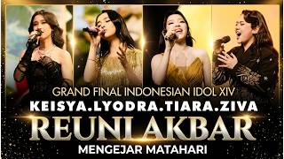 Download lagu REUNI AKBAR! Keisya, Lyodra, Tiara, Ziva - Mengejar Matahari (Grand Final Indonesian Idol 2026) FULL mp3
