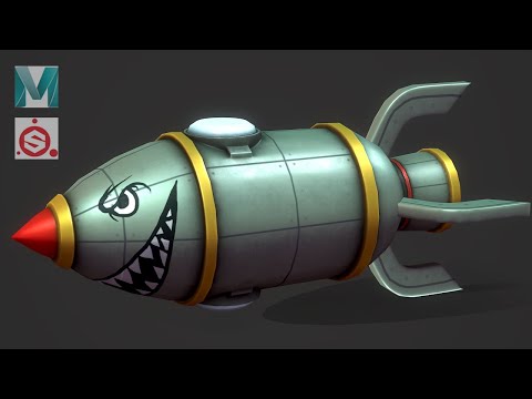 Autodesk Maya 2020, Substance Painter - Stylized Rocket