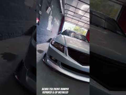 Acura TSX Front Bumper Repaired & Lip Installed #acura #tsx #acuratsx #cl9 #jdm